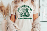 Easily Distracted By Dogs and Books | PNG Sublimation File