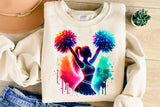 Neon Cheerleader | PNG Sublimation File