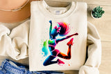 Neon Cheerleader | PNG Sublimation File