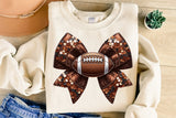 Football Coquette Bow | PNG Sublimation File