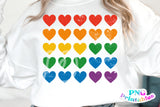 Pride Flag Hearts | LGBTQ Pride PNG File