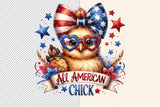 All American Chick | Fourth of July | PNG Sublimation File