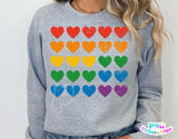 Pride Flag Hearts | LGBTQ Pride PNG File