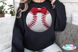 Faux Embroidered Baseball | PNG Sublimation File