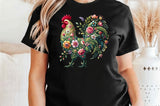 Floral Rooster | PNG Sublimation File