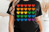 Pride Flag Hearts | LGBTQ Pride PNG File