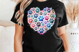 Paw Prints Heart | PNG Sublimation File