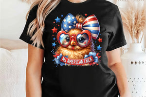 All American Chick | Fourth of July | PNG Sublimation File