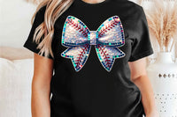 Sequin Baseball Bow | PNG Sublimation File