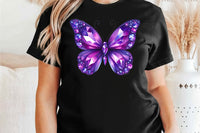 Crystal Purple Butterfly | PNG Sublimation File