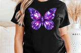 Crystal Purple Butterfly | PNG Sublimation File