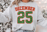 December 25 Sequin | Christmas Sublimation PNG