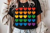 Pride Flag Hearts | LGBTQ Pride PNG File