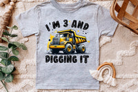 Third Birthday Construction Truck | PNG Print File