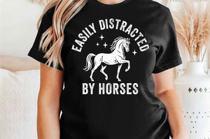 Easily Distracted By Horses | Funny SVG Cut File
