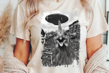 Chicken Alien Abduction Selfie | PNG Sublimation File