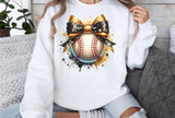 Baseball With Bow | PNG Sublimation File