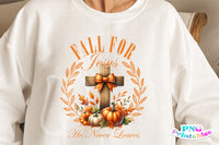 Fall For Jesus | Fall Sublimation PNG