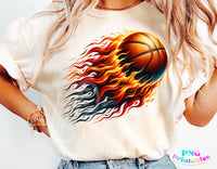 Flaming Basketball | PNG Print File