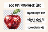 Disco Ball Apple | PNG Sublimation File