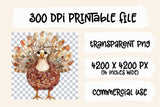 Glitter Turkey | Thanksgiving PNG Print File