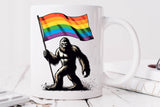 Pride Flag with Sasquatch | LGBTQ Pride PNG File