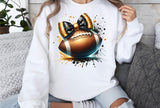 Black and Gold Football | PNG Sublimation File