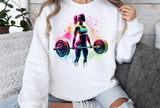 Powerlifting Female Silhouette | PNG Sublimation File