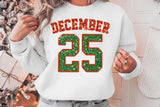 December 25 Sequin | Christmas Sublimation PNG