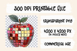 Disco Ball Apple | PNG Sublimation File