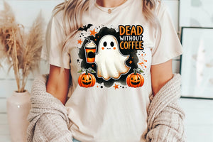 Dead Without Coffee | Halloween Sublimation PNG