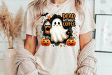 Dead Without Coffee | Halloween Sublimation PNG