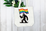 Pride Flag with Sasquatch | LGBTQ Pride PNG File