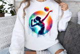 Volleyball Neon Silhouette | PNG Print File