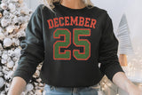 December 25 Faux Crochet | Christmas Sublimation PNG