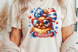 All American Chick | Fourth of July | PNG Sublimation File