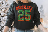 December 25 Sequin | Christmas Sublimation PNG