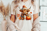 Fall Highland Cow | Fall Sublimation PNG