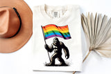 Pride Flag with Sasquatch | LGBTQ Pride PNG File