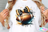 Black and Gold Football | PNG Sublimation File