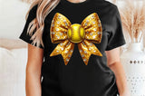 Sequin Softball Bow | PNG File