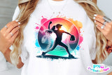 Softball Silhouette Neon | PNG File