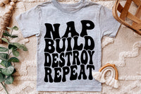 Nap Build Destroy Repeat | Toddler SVG Cut File