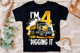 Fourth Birthday Construction Truck | PNG Print File