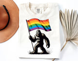 Pride Flag with Sasquatch | LGBTQ Pride PNG File