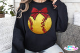 Faux Embroidered Softball | PNG Sublimation File