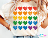 Pride Flag Hearts | LGBTQ Pride PNG File