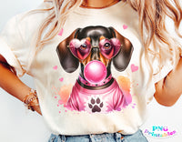 Dachshund Blowing Bubble | PNG Sublimation File