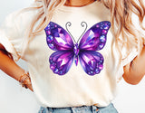 Crystal Purple Butterfly | PNG Sublimation File