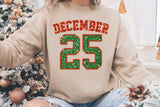 December 25 Sequin | Christmas Sublimation PNG
